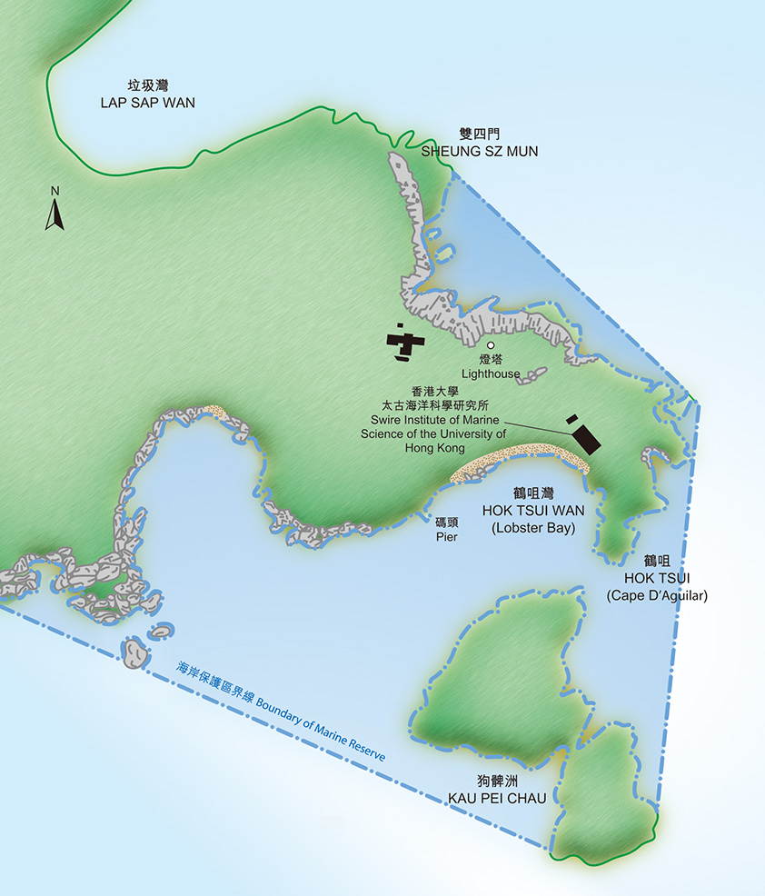 Location map of Cape D' Aguilar Marine Reserve