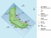 Map of Tung Ping Chau Marine Park