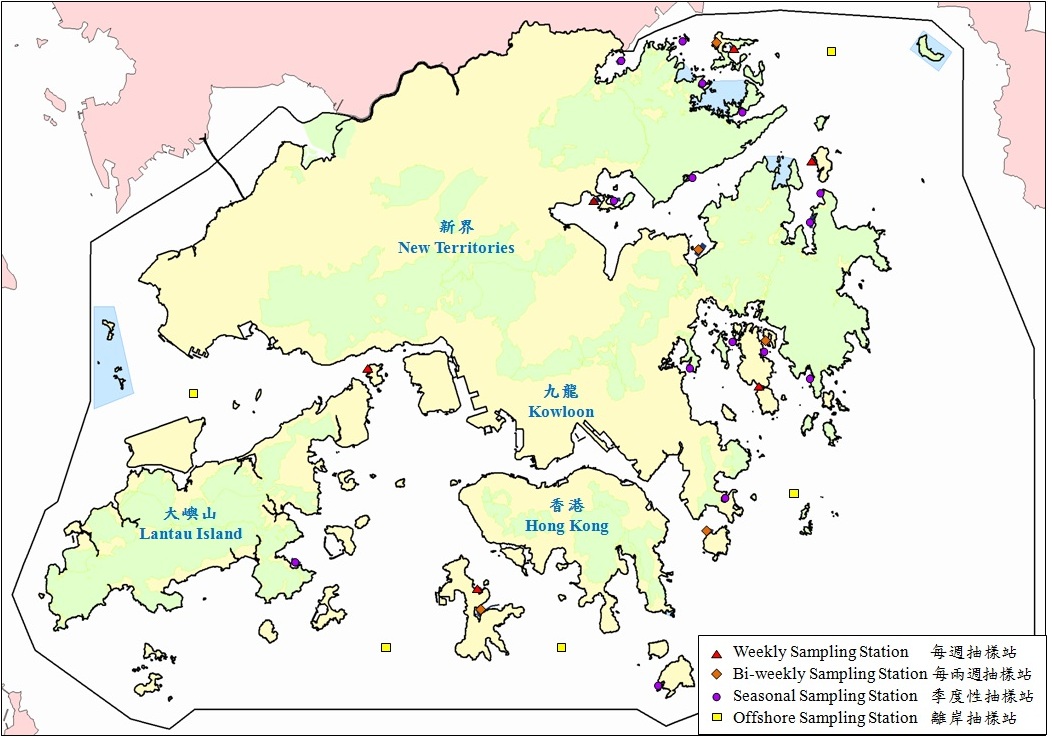 Map showing the phytoplankton sampling locations