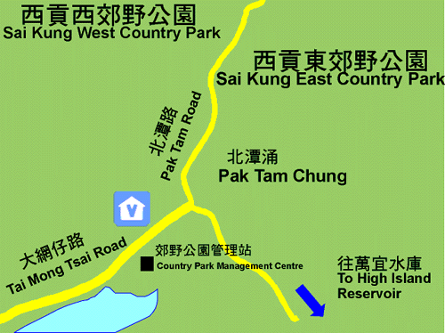Map of Sai Kung Country Park Visitor Centre