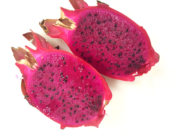 Dragon fruit with red flesh