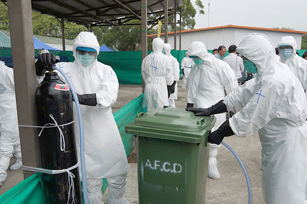 Avian influenza drill